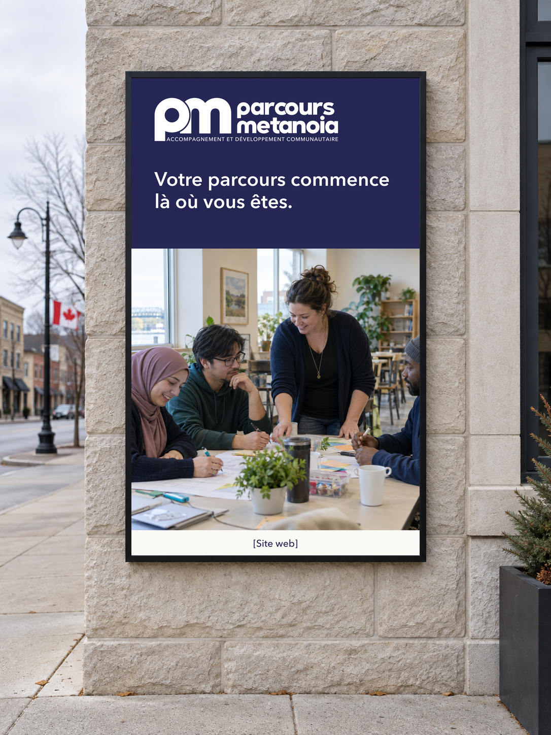 Affiche de rue Parcours Metanoia